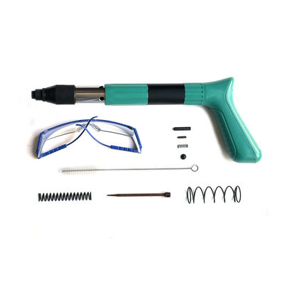 Green Mini Steel Nail Gun 4 Gears Power Adjustable for Ceiling For Max Nail Length 2in