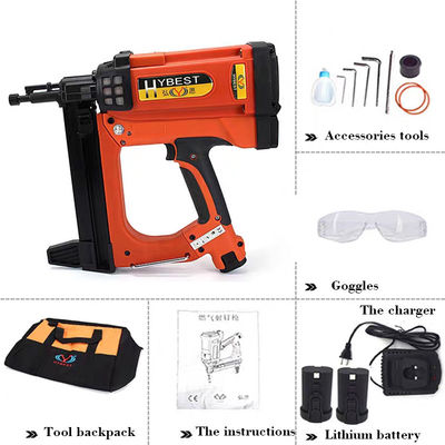 Portable HYBEST GSR40 Lithium-ion Battery Gas Nailer for Decoration and Construction