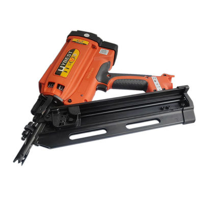 Strong Capacity Orange Gas-Actuated Framing Nail Gun for Construction and Decoration