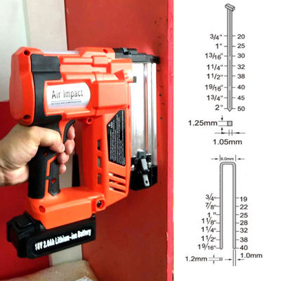 Industrial Grade 18V Li-ion Battery Cordless Nailer Stapler 2 in 1 Customized Support