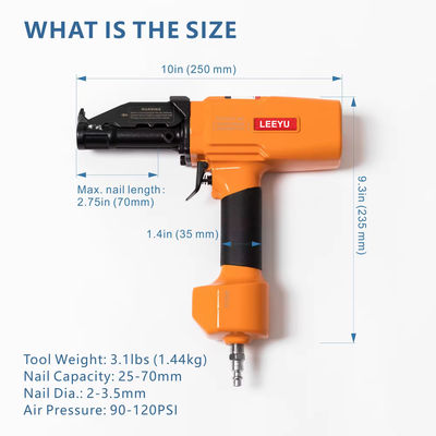 Powerful BD70 Air Nail Pulling Gun for Customized Support and 25-70mm Nail Capacity