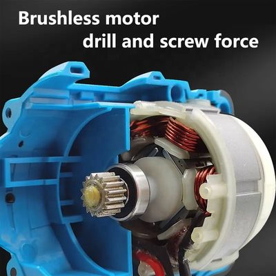 110v 220v Cordless Electric Drill with Variable Speed Motor and Brushed Battery