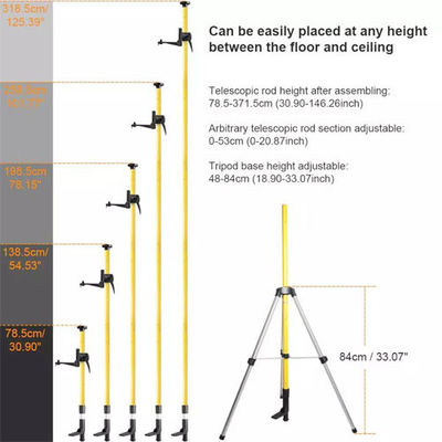 Precision ±1mm/5m 3M Elevated Tripod for Rotary Laser Level Dumpy Level Cross Line Laser