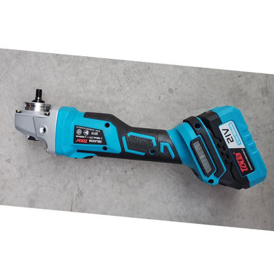 115mm Electric Angle Grinder with 21V Li-ion Battery Pack and 6000/7000/8500rpm Frequency