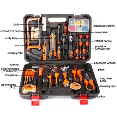 Upgrade Your Toolbox with this Versatile Household Tool Kit Plastic Tool Box Included