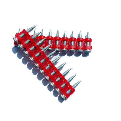 Flat Head Gas Drive Pins for Mechanical Galvanizing Plastic Strip Collated Nails