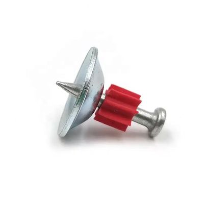 ISO Standard 1'' Washer Dia. Galvanized Concrete Pins Masonry Nails with Round Washer