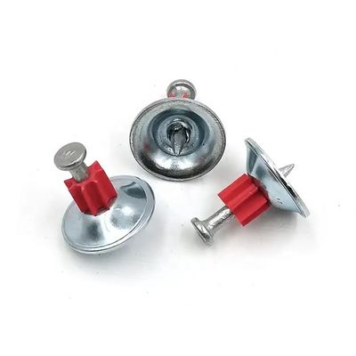 ISO Standard 1'' Washer Dia. Galvanized Concrete Pins Masonry Nails with Round Washer