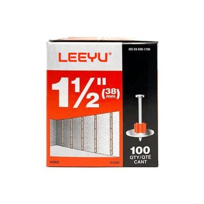 Galvanized 1-1/2 in. / 38mm Drive Pin with Washer 100-Pack Point Cut Point Sharp Point