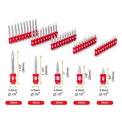 1000x Collated Concrete Nails General Head Diameter for S.P. 700P/700E Compatibility