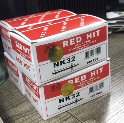 Concrete Nail RED HIT 6.8*11 Power Loads and NK32 Drive Pins with Flat Head Style