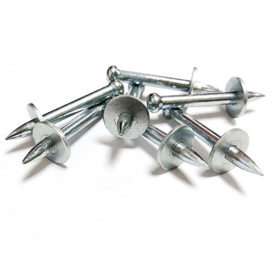 Galvanized-Shining Round Head Steel Washer Concrete Shooting Nail Drive Pin for Hold