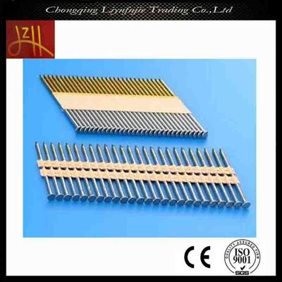 Silver White Zinc Coated Framing Collated Strip Nails for 2.87-3.3mm Wire Gauge in Bulk