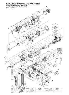 Toua GSN50 Gas Concrete Nailer Spare Parts Time Service for Your Construction Needs