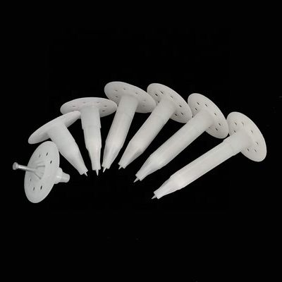 Smooth Shank White Plastic Insulation Nails for Exterior Walls