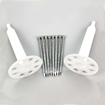 Plastic Frame Concrete Nails with Insulation and Zinc Plating 7.6mm Head Diameter