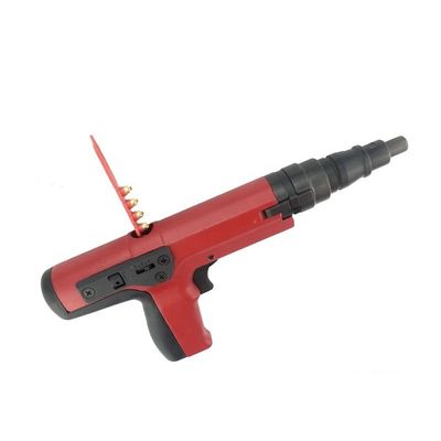 Red Upholstery Decorative Nail Gun with Strip Powder Loads and Durable Concrete Nails