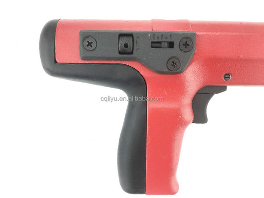 Red Upholstery Decorative Nail Gun with Strip Powder Loads and Durable Concrete Nails