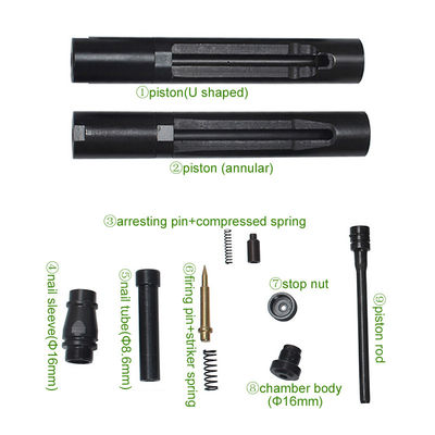335mm Black Nail Gun and Accessory for Low-velocity Indirect Piston Driven Nails