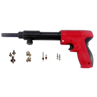 Red Portable Nail Gun for Fastening Concrete Iron and Steel Shooting Nails within 76mm