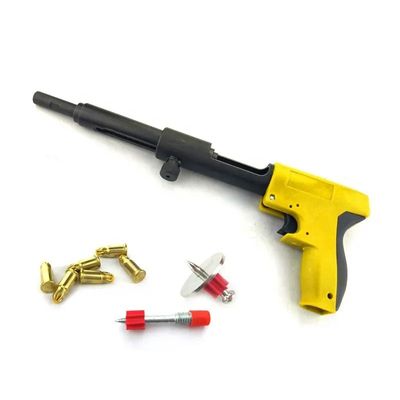 Red Portable Nail Gun for Fastening Concrete Iron and Steel Shooting Nails within 76mm