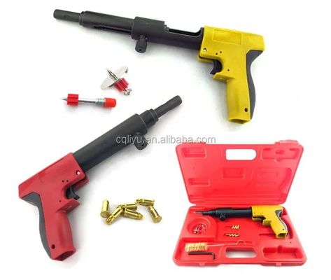 Red Portable Nail Gun for Fastening Concrete Iron and Steel Shooting Nails within 76mm
