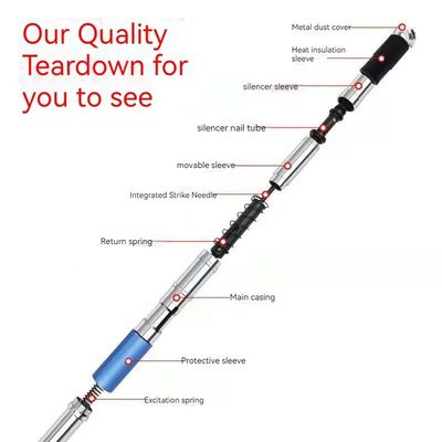 3 Meters Total Length Ceiling Nail Shooting Gun Strong Capacity Concrete Silencer King