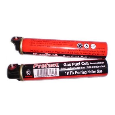1000 Shots Qty Propane Nailer Gas Fuel Cell with 38g/75ml Capacity and Customized Design