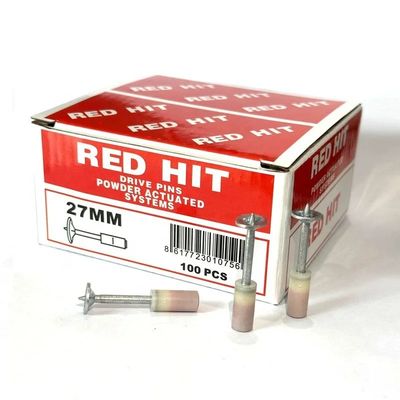 Smooth Shank 27mm Mini Nails 100pcs for Fast Concrete Wall Fastening Cable Duct Fixing