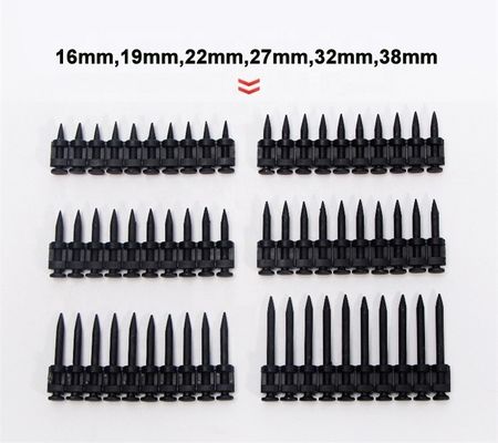 Collated Strip Nails 16MM Black Finish Concrete Drive Pins for Strong Penetration
