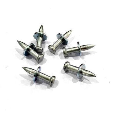 20mm Galvanized-shining X-HM Concrete Drive Pin with 9.5mm Diameter Steel Washer Nails