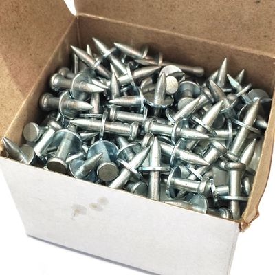 20mm Galvanized-shining X-HM Concrete Drive Pin with 9.5mm Diameter Steel Washer Nails