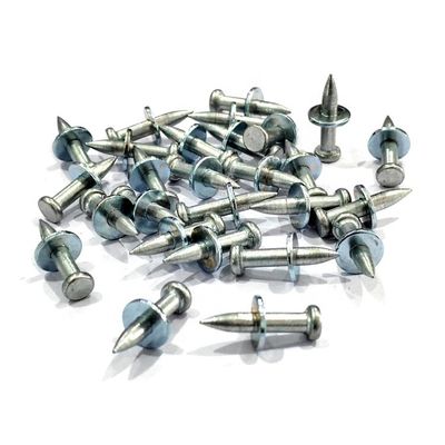 20mm Galvanized-shining X-HM Concrete Drive Pin with 9.5mm Diameter Steel Washer Nails