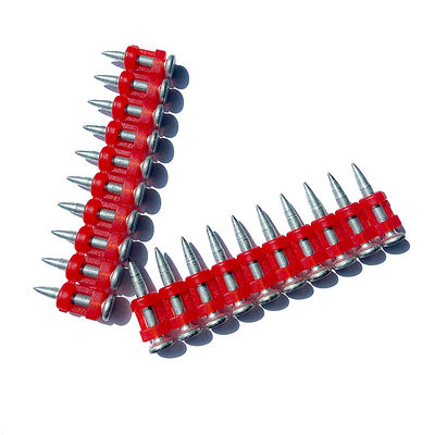Steel 60 Mechanical Galvanizing Gas Concrete Nails with Reinforced Red Collated Stripe