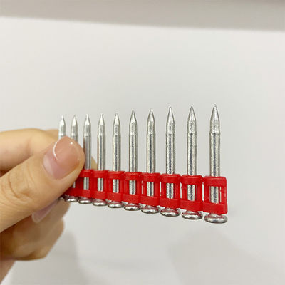 Steel 60 Mechanical Galvanizing Gas Concrete Nails with Reinforced Red Collated Stripe