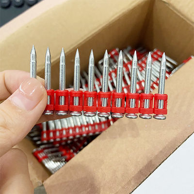 Steel 60 Mechanical Galvanizing Gas Concrete Nails with Reinforced Red Collated Stripe