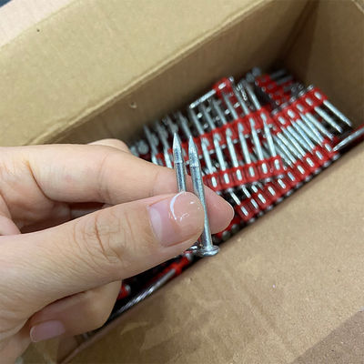 Steel 60 Mechanical Galvanizing Gas Concrete Nails with Reinforced Red Collated Stripe