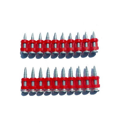 Decoration and Construction Building Steel Concrete Nail Supplies Red Collated Stripe Gas