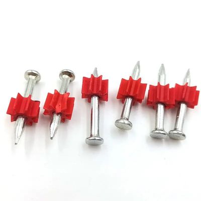 Concrete Power Nail Gun NS301T with Red Flute Shooting Nails and Shake Dia. 3.7mm