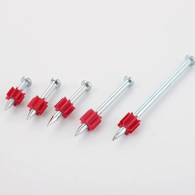 Concrete Power Nail Gun NS301T with Red Flute Shooting Nails and Shake Dia. 3.7mm