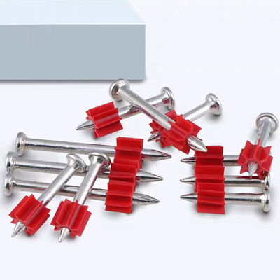 NS301 301T PD Nails with Red Flute Smooth Shank 60 Steel Shooting Concrete Nails