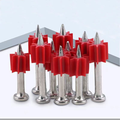 NS301 301T PD Nails with Red Flute Smooth Shank 60 Steel Shooting Concrete Nails