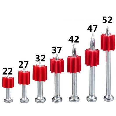 NS301 301T PD Nails with Red Flute Smooth Shank 60 Steel Shooting Concrete Nails