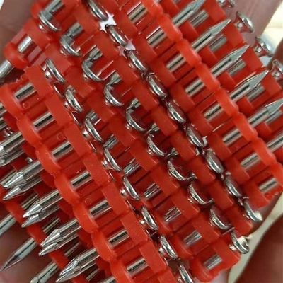 6.3mm Flat Head Gas Concrete Nails Plastic Strip Fasteners for Construction Materials
