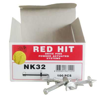 ISO Standard Steel Red Hit NK32 Drive Pin with Metal Washer Shooting Nails