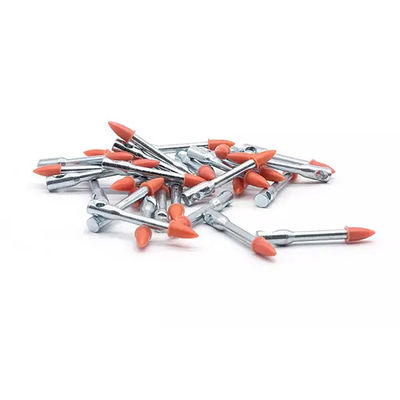 Concrete Fasteners High Speed Eyelet Drive Pins with Actuate Hats and Flat Head Design