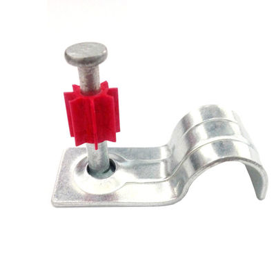 7.6mm Head Diameter Pin Clip Nail One Hole Conduit Strap for Secure Attachment to Concrete