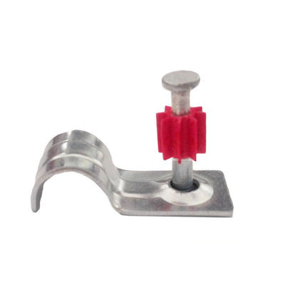 7.6mm Head Diameter Pin Clip Nail One Hole Conduit Strap for Secure Attachment to Concrete