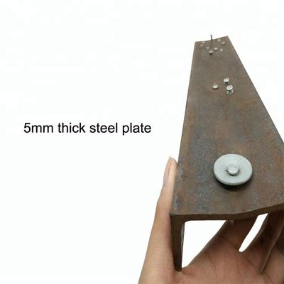 Smooth Shank Electro Galvanized PDW Type Concrete Nail with 25mm Metal Washer