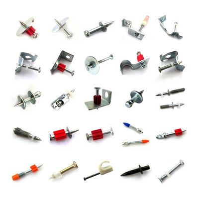 Concrete Nail with Smooth Shank Type 300 Head Drive Pin and 25mm Metal Washer